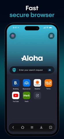 Aloha Browser – Private VPN v8 截图 1